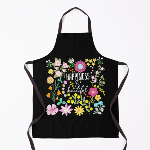 Item preview, Happiness Is Beautiful Text Distressed With Flowers designed and sold by DivineHaven.