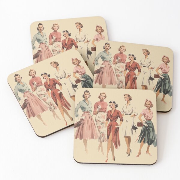 Item preview, Mid Century Ready to Wear Sketches designed and sold by Offset Vinyl Film.