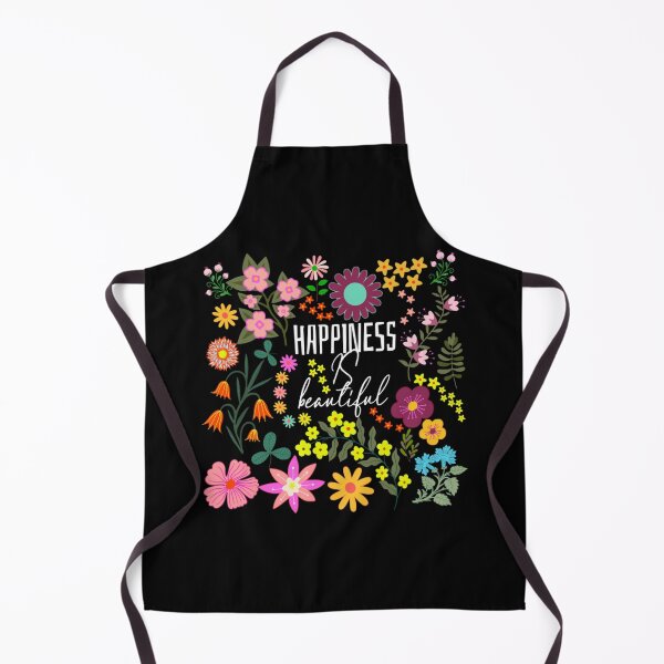 Item preview, Happiness Is Beautiful Inspirational Text With Flowers designed and sold by DivineHaven.