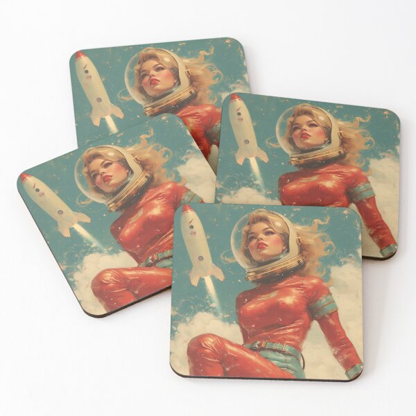 Item preview, Space Girl Pin Up designed and sold by Offset Vinyl Film.