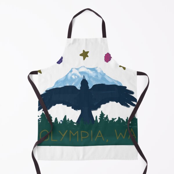 Item preview, Olympia Washington Crow with berries and Mt Rainier designed and sold by abitofaromantic.