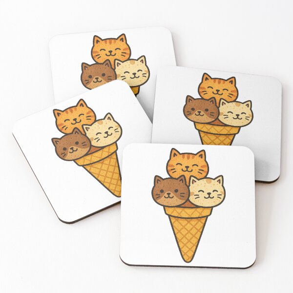 Item preview, Triple Scoop Ice Cream Cats designed and sold by Lacritsa .