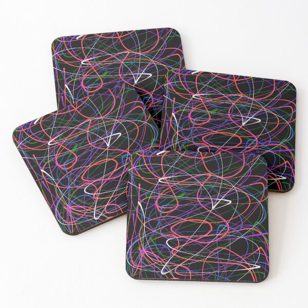 Item preview, Chaotic neon energy art print designed and sold by DFLC Prints.