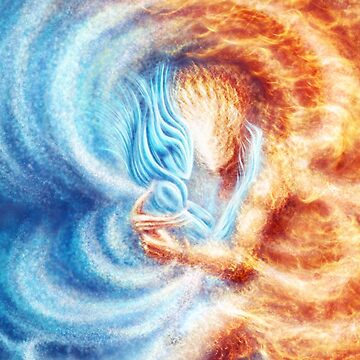 Artwork thumbnail, Fire and Ice (closeup, rectangle) by Sirielle Art