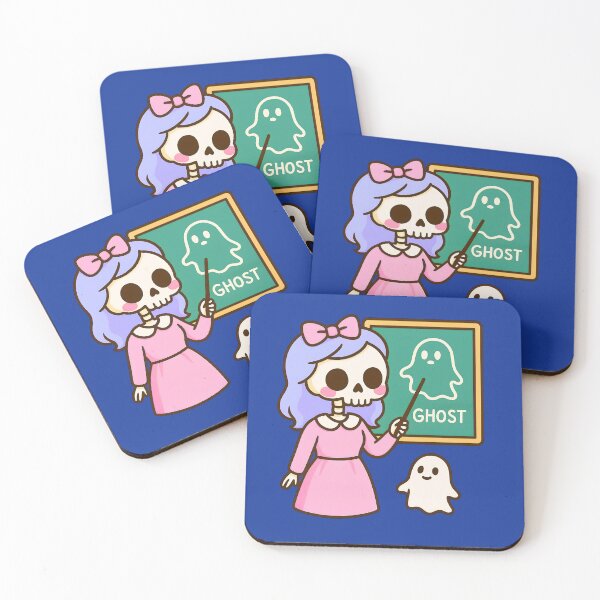 Item preview, Pastel Skeleton Teacher Teaching Ghosts – Cute Kawaii Halloween Art designed and sold by donwillisjrart.