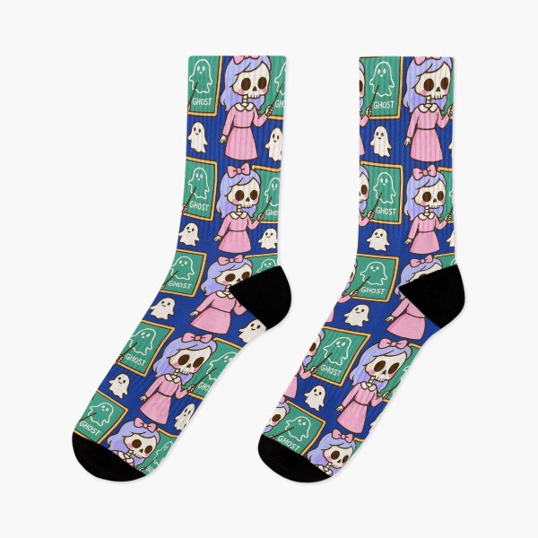 Item preview, Pastel Skeleton Teacher Teaching Ghosts – Cute Kawaii Halloween Art designed and sold by donwillisjrart.