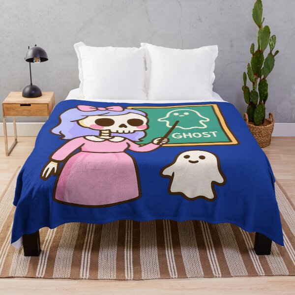 Item preview, Pastel Skeleton Teacher Teaching Ghosts – Cute Kawaii Halloween Art designed and sold by donwillisjrart.