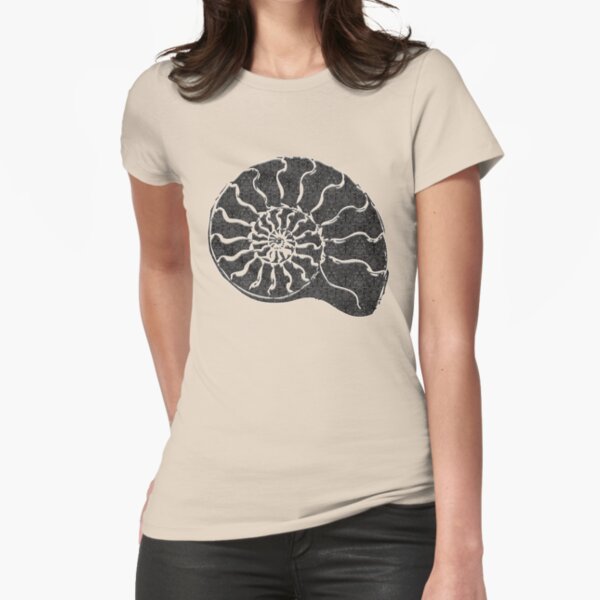 Ammonite with pattern... Fitted T-Shirt