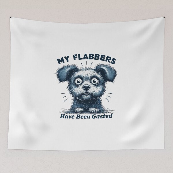 Item preview, My Flabbers Have Been Ghasted - Funny Surprised Dog Art designed and sold by Colorful-Garden.