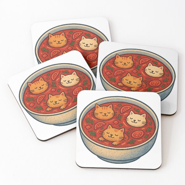 Item preview, Soup Cats in a Bowl of Borscht designed and sold by Lacritsa .
