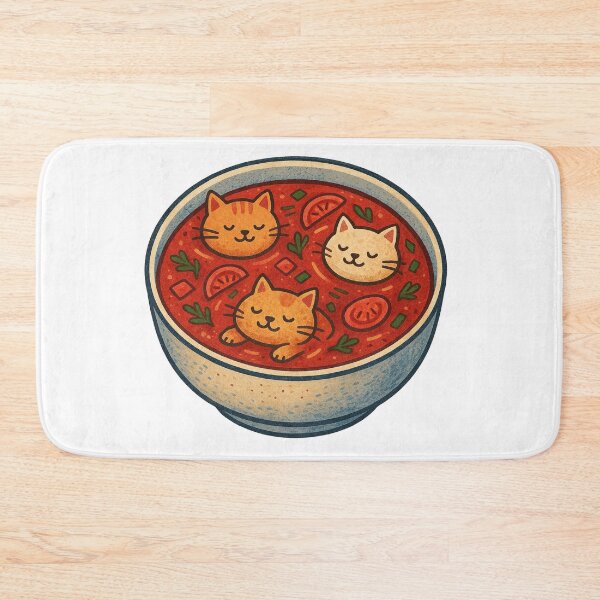 Item preview, Soup Cats in a Bowl of Borscht designed and sold by Lacritsa .