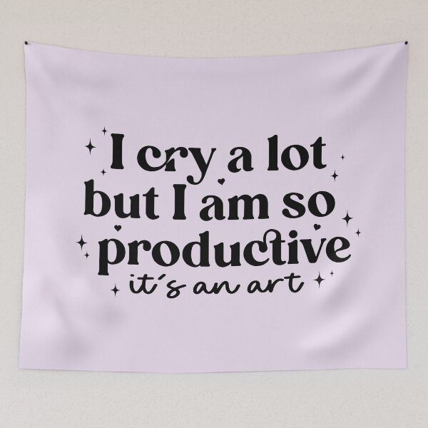 Item preview, I cry a lot but I am so productive  designed and sold by nukartDesigns.