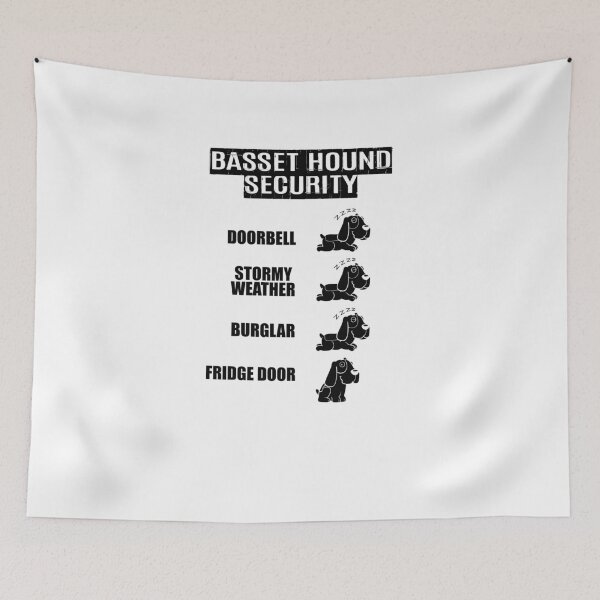 Item preview, Basset Hound Security V3 designed and sold by TeeTimeGuys.