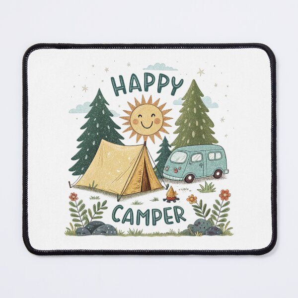 Item preview, happy camper designed and sold by GogoGrove.