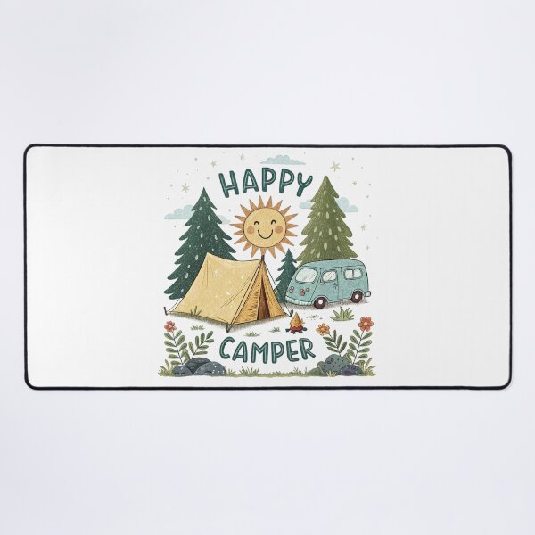 Item preview, happy camper designed and sold by GogoGrove.