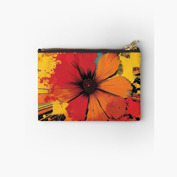 Item preview, Solar Bloom – Autumn Splatter Flower in Psychedelic Retro Colors designed and sold by Harmonic_Layers.
