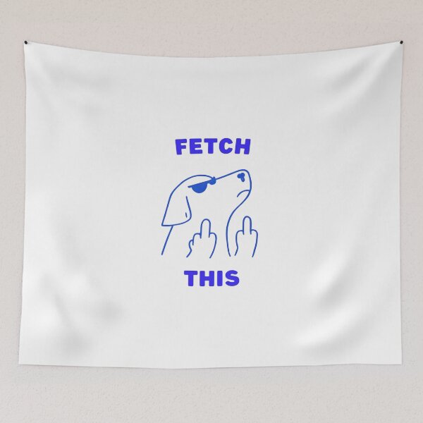 Item preview, FETCH THIS - Playful Rock and Roll Dog Design designed and sold by Colorful-Garden.