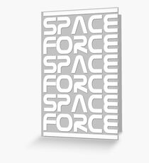 Space Force Modern Ghosted design Pattern Greeting Card