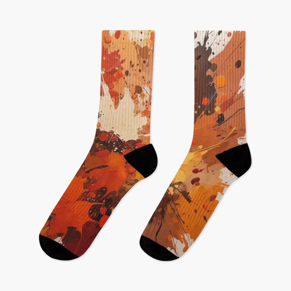 Aperçu de l'œuvre Maple Rush – Explosion audacieuse de feuilles d'automne dans une toile abstraite créée et vendue par Harmonic_Layers.