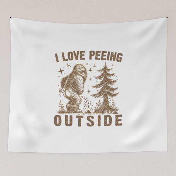 Item preview, I Love Peeing Outside - Funny Bigfoot Sasquatch Design designed and sold by Colorful-Garden.