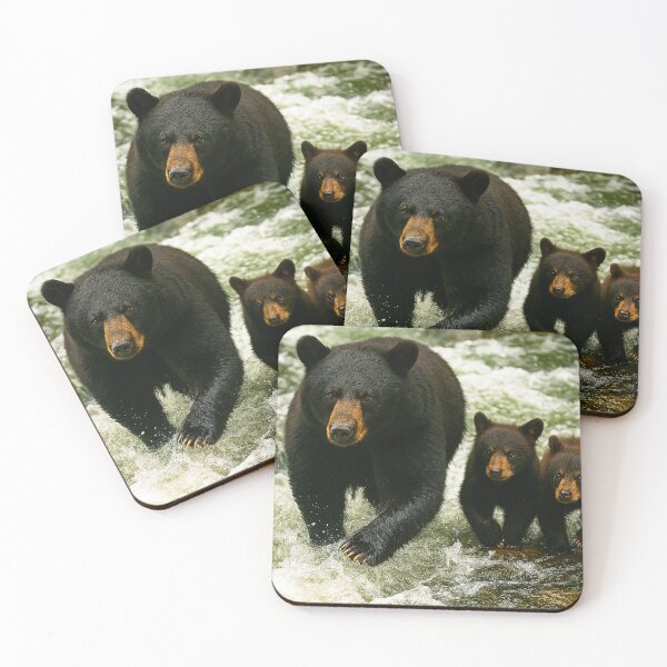 Item preview, River Crossing - Momma Bear and Cubs designed and sold by NaturePrints.