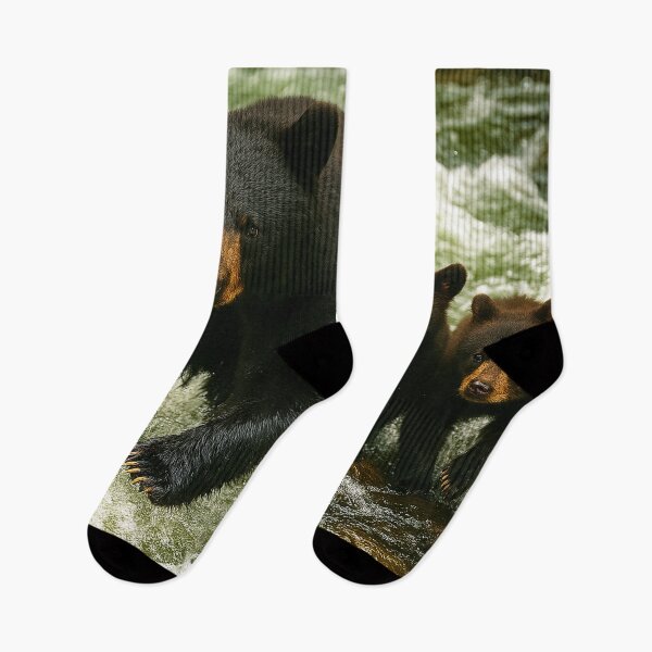 Item preview, River Crossing - Momma Bear and Cubs designed and sold by NaturePrints.