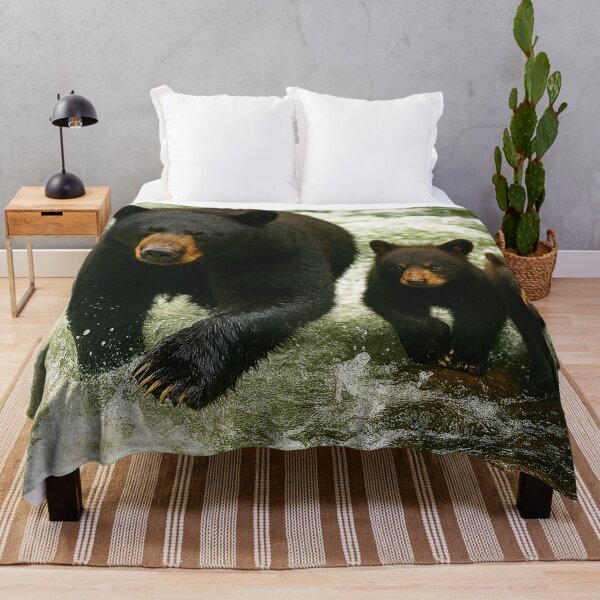 Item preview, River Crossing - Momma Bear and Cubs designed and sold by NaturePrints.