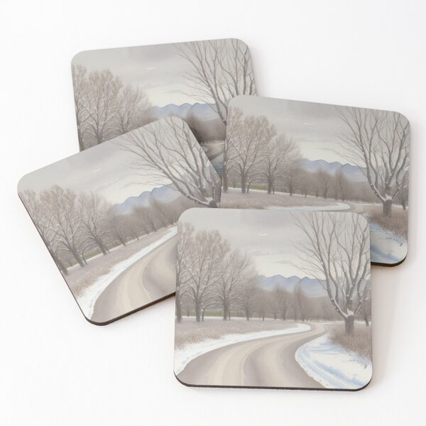 Item preview, Peaceful Winter Road Through Snowy Trees Landscape designed and sold by Uniquely Yours.