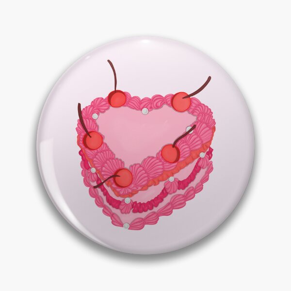 Item preview, Strawberry Vintage Heart Cake designed and sold by briestudio.