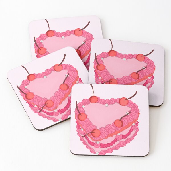 Item preview, Strawberry Vintage Heart Cake designed and sold by briestudio.