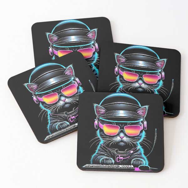 Item preview, Cyberpunk Chibi Cat - Serious Gaming Cat designed and sold by Mood-Natural.