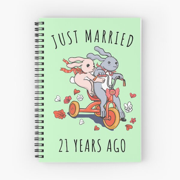 Item preview, Just Married 21 Years Ago - 21st Anniversary Couple Bunnies Tee, Phone Cases And Other Gifts designed and sold by MemWear.