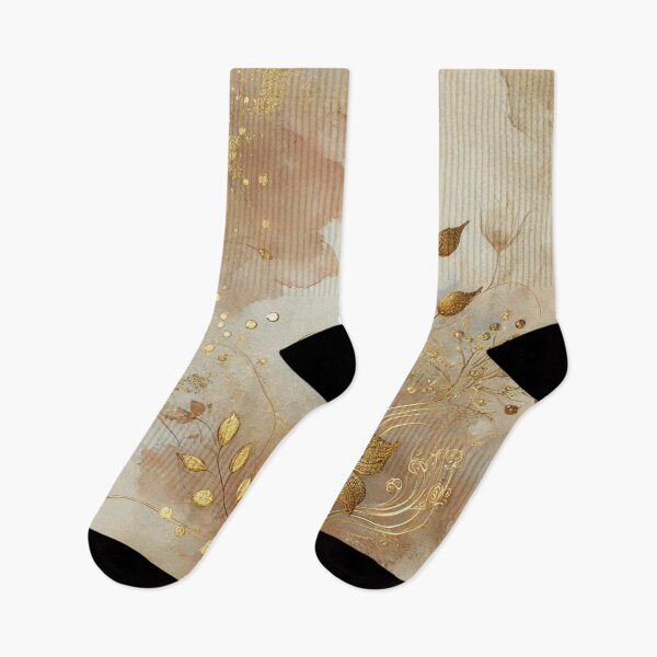 Item preview, Golden Serenade in Fawn Mist Abtract Art Collection  designed and sold by Oonward2021.