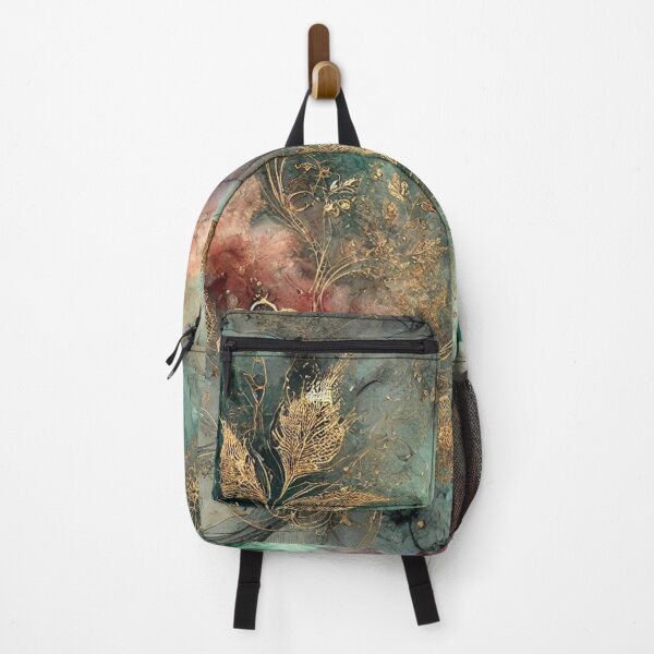 Item preview, Celestial Garden in Verdigris Bloom Abstract Art Collection designed and sold by Dream Bloom Gallery.