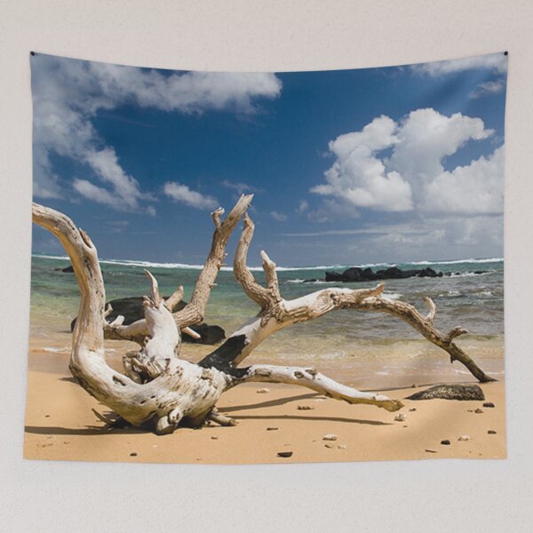Item preview, Driftwood On Island Beach Art Photo designed and sold by DEC02.