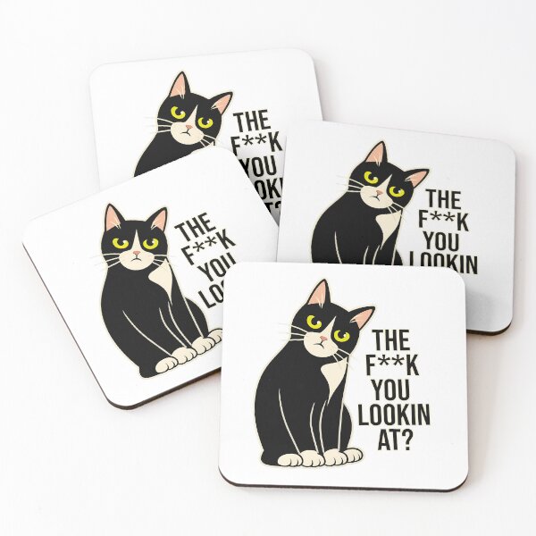 Item preview, Sarcastic Tuxedo Cat - The F**k You Lookin At? designed and sold by BadLuckByDesign.