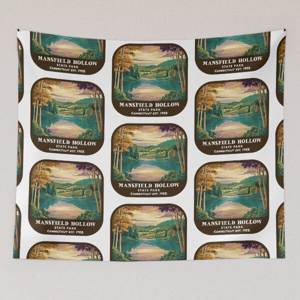 Item preview, Parque estatal vintage de Mansfield Hollow (Parque estatal de Connecticut) designed and sold by RabbitK.