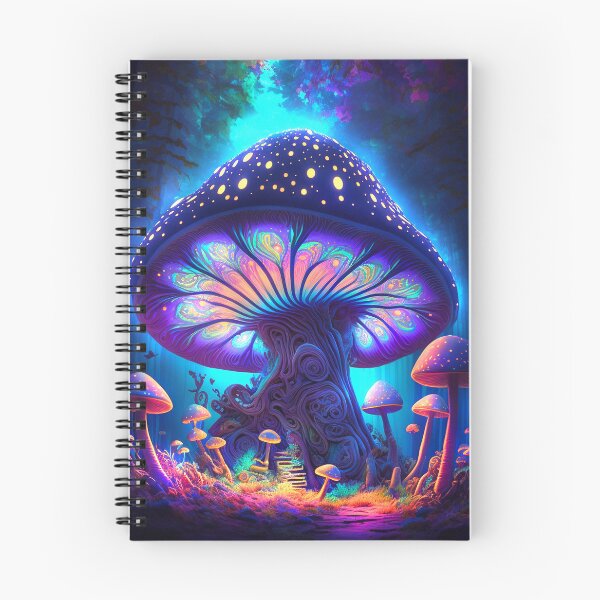 Item preview, Psychedelic MUSHROOM Black Light Art  designed and sold by CleverCulture.