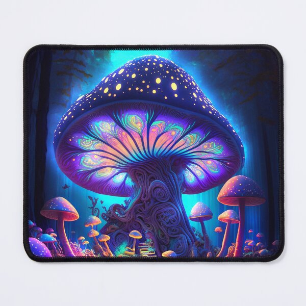 Item preview, Psychedelic MUSHROOM Black Light Art designed and sold by CleverCulture.