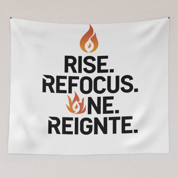Item preview, Rise. Refocus. Reignite. – Bold Minimalist Motivational Quote Design designed and sold by Irene Catchmind.