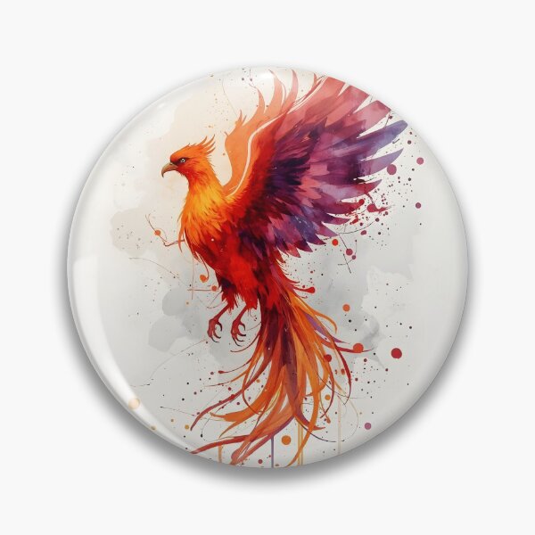 Item preview, watercolor Phoenix rainbow, Mythical creature, Fantasy animal designed and sold by The Dream Lab.