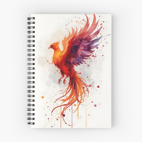 Item preview, watercolor Phoenix rainbow, Mythical creature, Fantasy animal designed and sold by The Dream Lab.