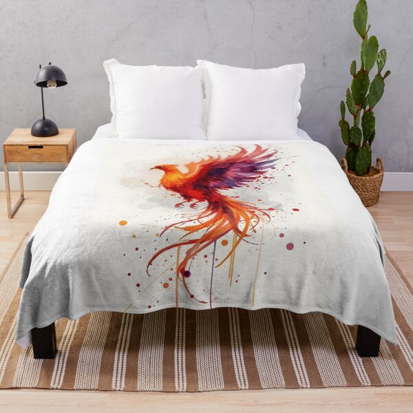 Item preview, watercolor Phoenix rainbow, Mythical creature, Fantasy animal designed and sold by The Dream Lab.