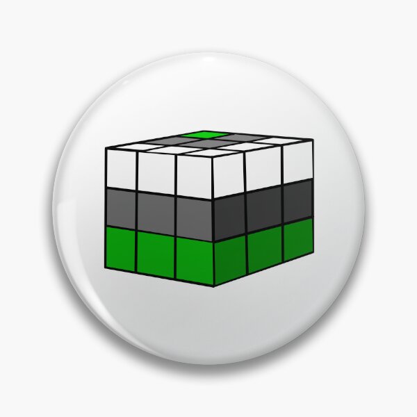 Item preview, Rubik Greyromantic Pride Flag Cube designed and sold by HarveyHandcraftsandDesigns.