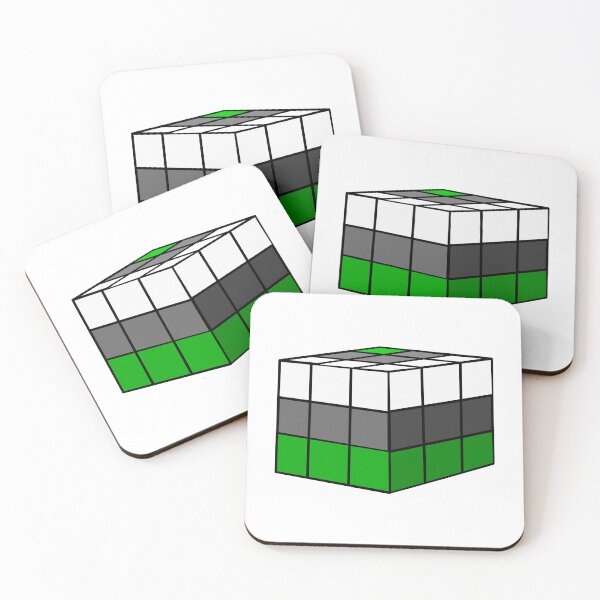 Item preview, Rubik Greyromantic Pride Flag Cube designed and sold by HarveyHandcraftsandDesigns.