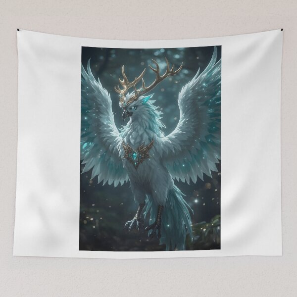 Item preview, king Phoenix blue, Mythical creature, Fantasy animal designed and sold by The Dream Lab.