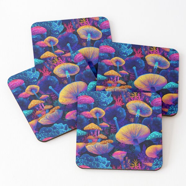 Item preview, Alien Mushrooms Retro Psychedelics Style Pattern designed and sold by SecretDicer.