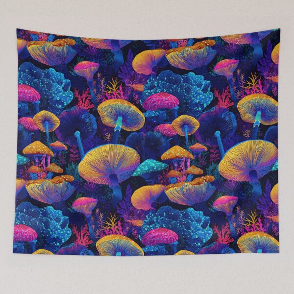 Item preview, Alien Mushrooms Retro Psychedelics Style Pattern designed and sold by SecretDicer.