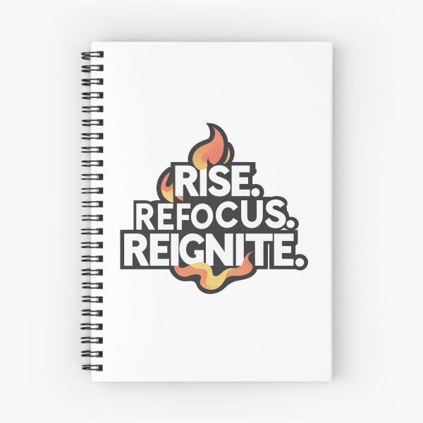 Item preview, Rise. Refocus. Reignite. – Bold Minimalist Motivational Quote Design designed and sold by Irene Catchmind.