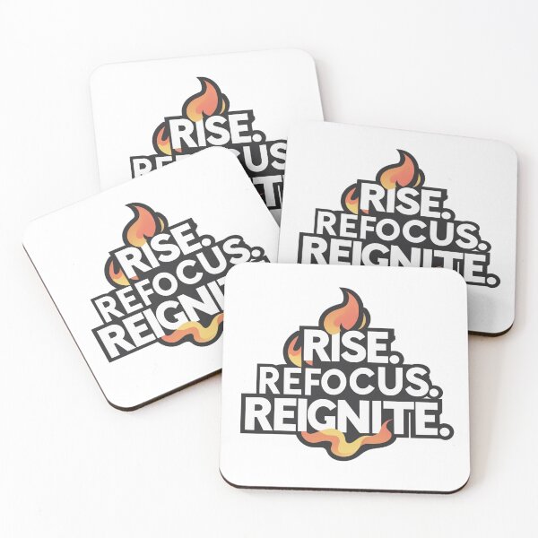 Item preview, Rise. Refocus. Reignite. – Bold Minimalist Motivational Quote Design designed and sold by Irene Catchmind.